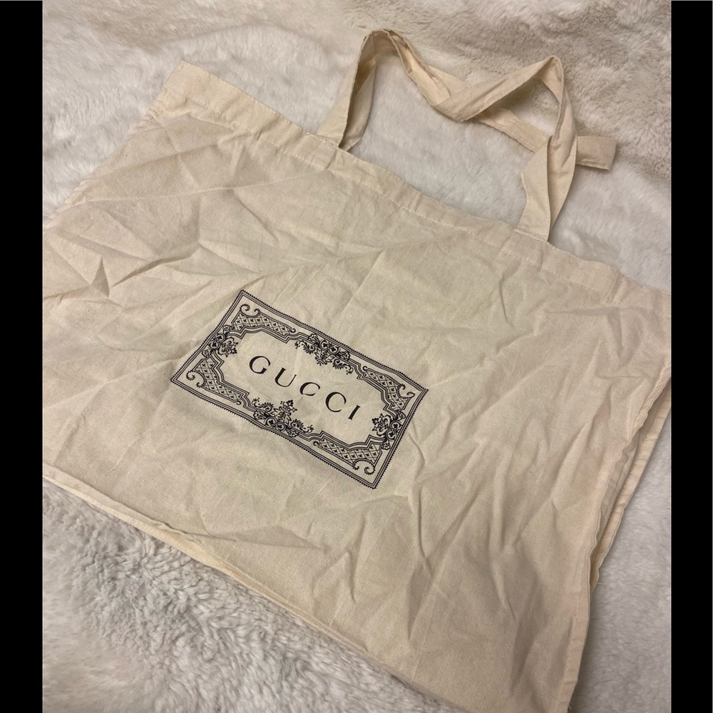 Gucci Cream Canvas Tote Bag